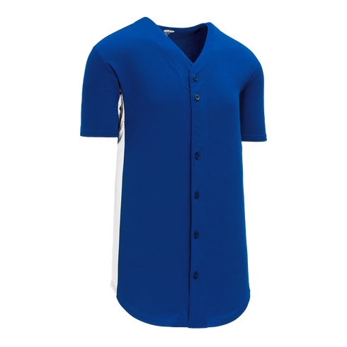 Athletic Knit Full Button Baseball Jersey with Contrast Mesh Inserts (BA1890)